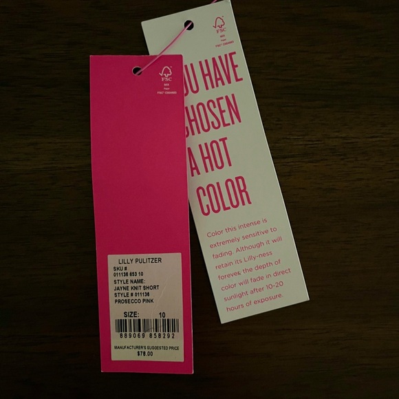 LILLY PULITZER Jayne knit short in Prosecco Pink, Size 10 - Picture 5 of 5